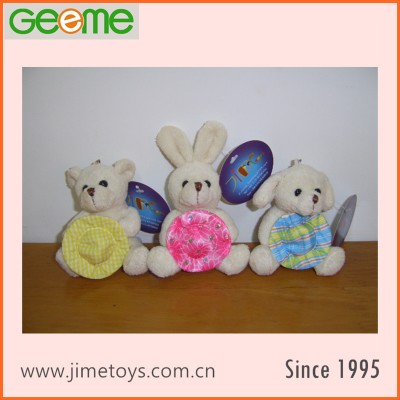 JM7365 Mini Plush Toy Dog Bunny Keychain