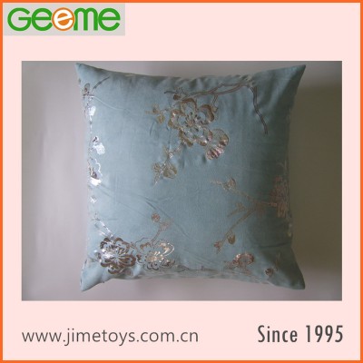 S15 Stuffed Polyester Fiber Suede Pillow with Foil