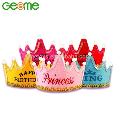 New Design Light Up Felt Kids Girls Crown