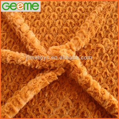 Polyester Cuddle Soft Textured Plush Fabric