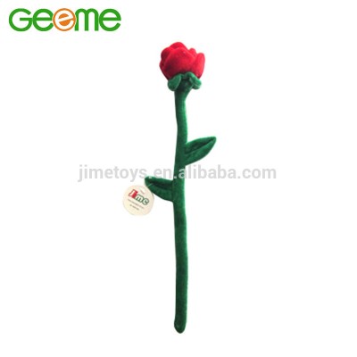 JM8830 Single Stem Plush Rose Gift Flowers for Party