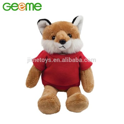 JM31013 Promotional Plush Fox Toy with T-Shirt