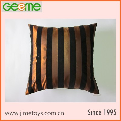 JM304 Polyester Taffeta Striped Flocking Pillow